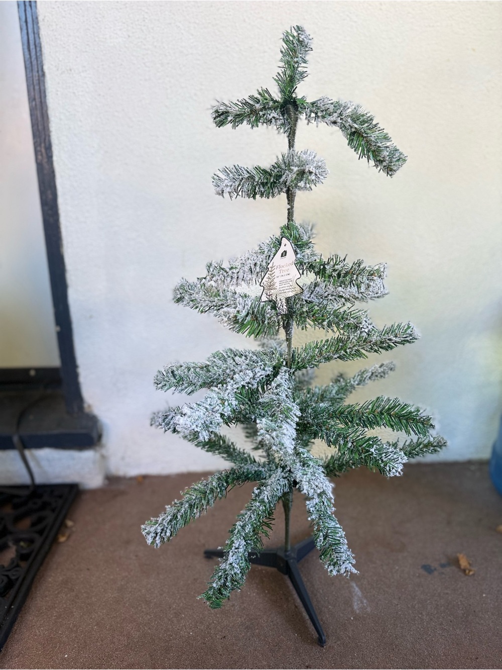 Seasonal Specialties 30in Flocked Artificial Christmas Tree Unlighted w/ Stand